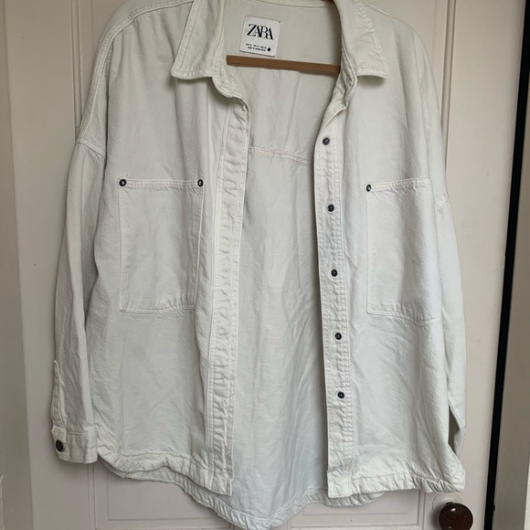 Zara White Button-Up jacket - Picture 6 of 7
